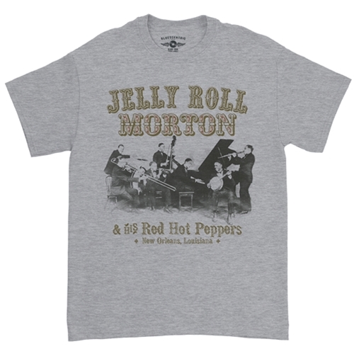 CLEARANCE - Athletic L Jelly Roll Morton & his Red Hot Peppers T-Shirt - Classic Heavy Cotton