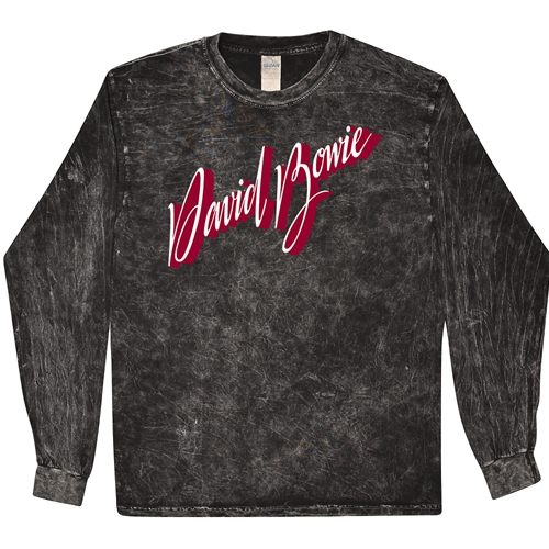 David Bowie Young Americans Long Sleeve T-Shirt - Black Mineral Wash