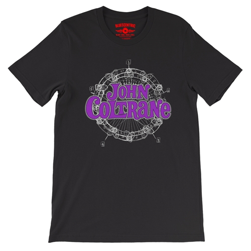 John Coltrane Wheel of Fifths T-Shirt - Lightweight Vintage Style - vintageblack