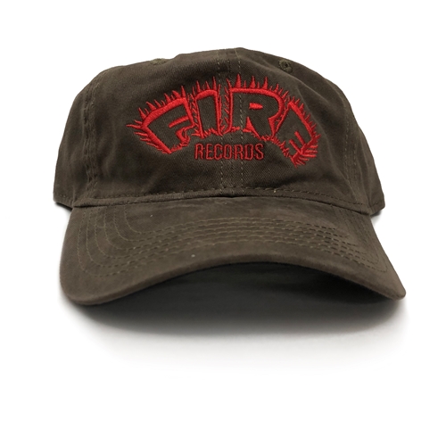 Fire Records Brown Adjustable Baseball Hat - Unstructured