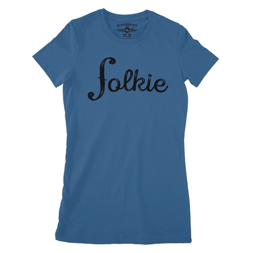 Folkie Ladies T Shirt - ladiesblue