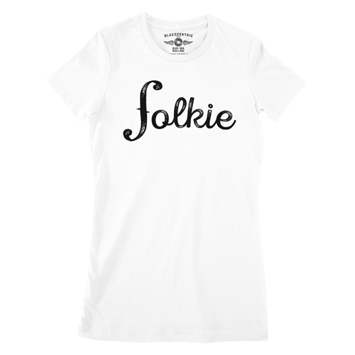 Folkie Ladies T Shirt - ladieswhite