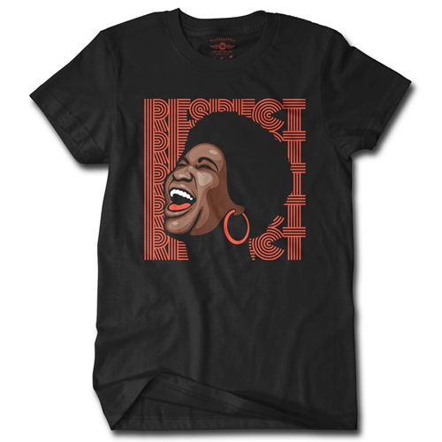 Aretha Respect Hoops T-Shirt - Classic Heavy Cotton