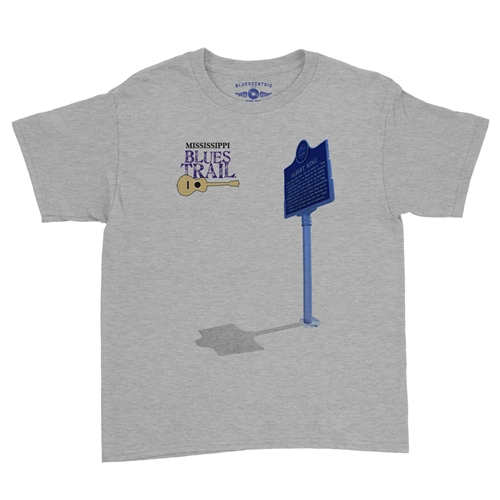 Mississippi Blues Trail Albert King Youth T-Shirt - Lightweight Vintage Children & Toddlers - youthheatherathletic