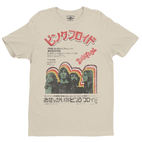 Pink Floyd Tokyo Japan Concert Poster T-Shirt - Lightweight Vintage Style