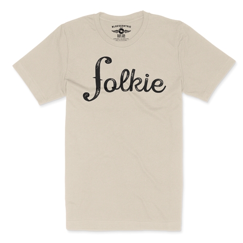 Folkie T-Shirt - Lightweight Vintage Style - vintagecream