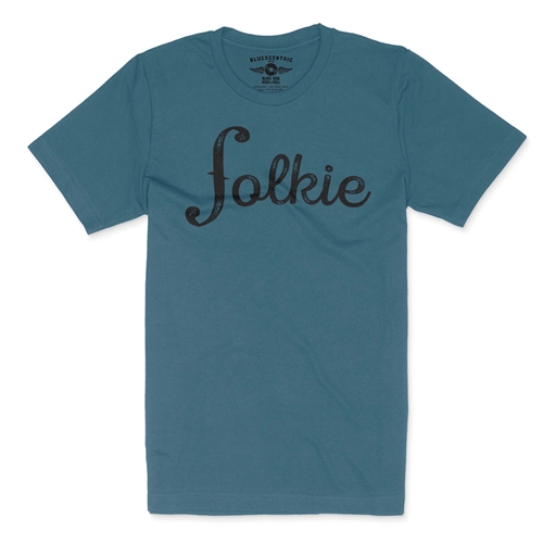 Folkie T-Shirt - Lightweight Vintage Style - vintagedeepteal