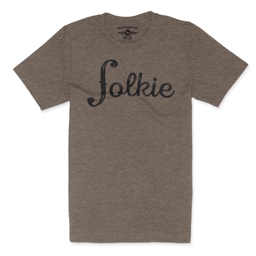 Folkie T-Shirt - Lightweight Vintage Style - vintageheatherbrown