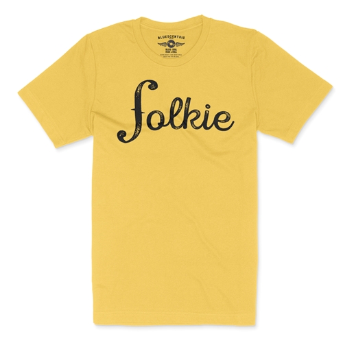 Folkie T-Shirt - Lightweight Vintage Style - vintagemaizeyellow