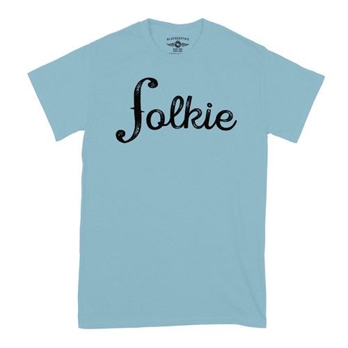 Folkie Music T-Shirt - Classic Heavy Cotton - classiclightblue