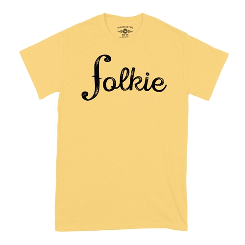 Folkie Music T-Shirt - Classic Heavy Cotton - classicyellow