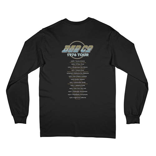 Bad Company 1976 Tour Long Sleeve T-Shirt - longsleeveblack