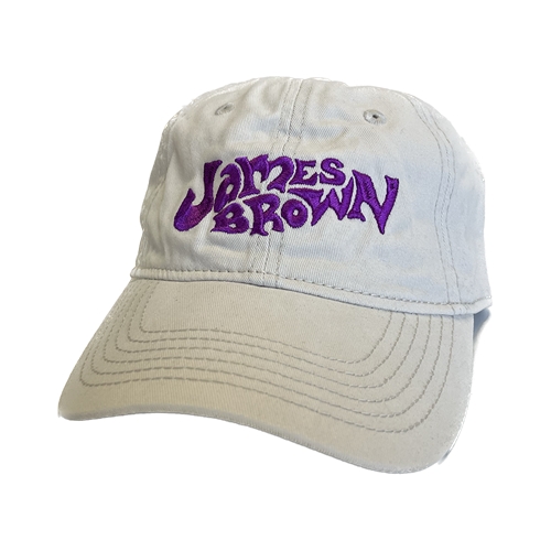 James Brown Logo Unstructured Hat - Stone-Washed White