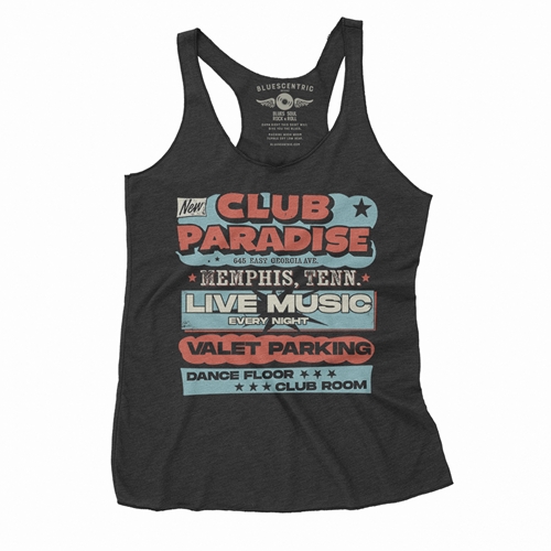 Baby Blue Club Paradise Memphis Racerback Tank - Women