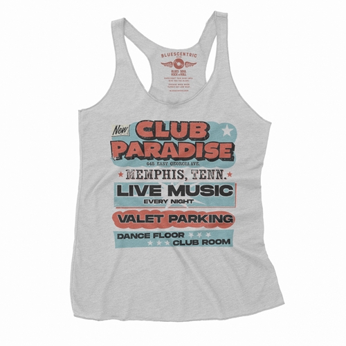 Baby Blue Club Paradise Memphis Racerback Tank - Women