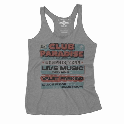 Baby Blue Club Paradise Memphis Racerback Tank - Women