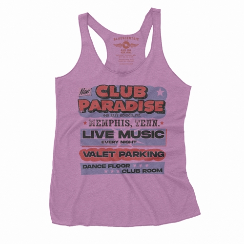 Baby Blue Club Paradise Memphis Racerback Tank - Women