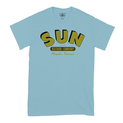 Sun Record Company Memphis T-Shirt - Classic Heavy Cotton - classiclightblue