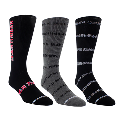 Iron Maiden Logo Socks - 3 Pair