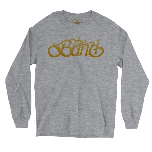 The Band Gold Logo Long Sleeve T-Shirt - longsleeveathleticheather