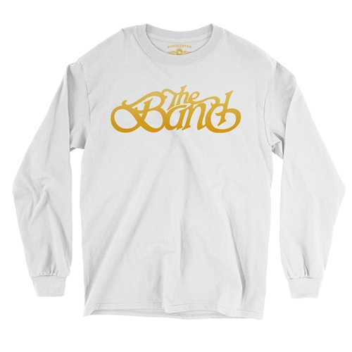 The Band Gold Logo Long Sleeve T-Shirt - longsleevewhite