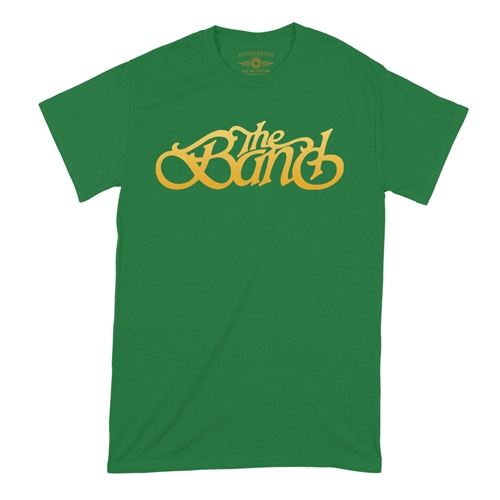 The Band Gold Logo T-Shirt - Classic Heavy Cotton - classickellygreen