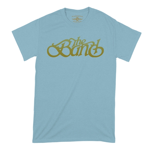 The Band Gold Logo T-Shirt - Classic Heavy Cotton - classiclightblue