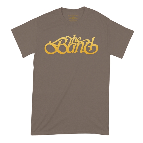 The Band Gold Logo T-Shirt - Classic Heavy Cotton - classictaupe