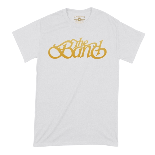 The Band Gold Logo T-Shirt - Classic Heavy Cotton - classicwhite