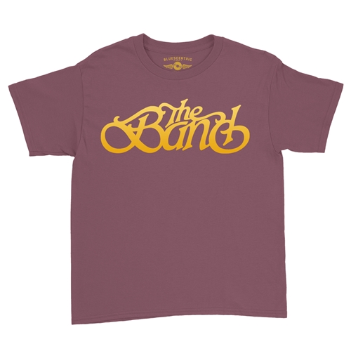 The Band Gold Logo Youth T-Shirt - Lightweight Vintage Children & Toddlers - youthheathermaroon