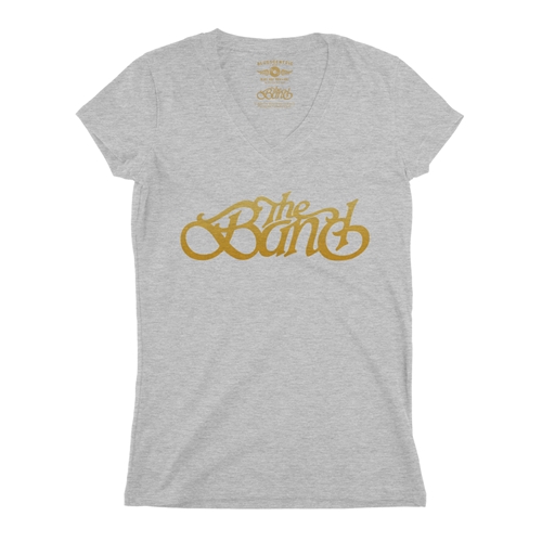 The Band Gold Logo V-Neck T Shirt - Women