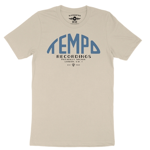 Tempo Records London T-Shirt - Lightweight Vintage Style - vintagecream