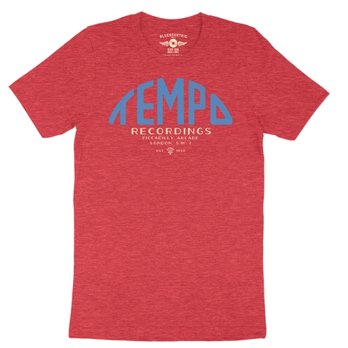 Tempo Records London T-Shirt - Lightweight Vintage Style - vintageheatherred