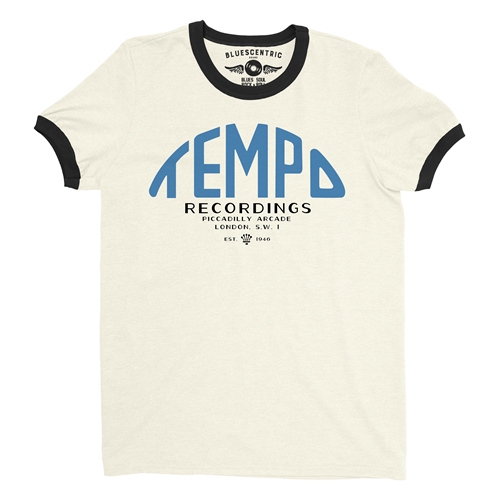 Tempo Records London Ringer T-Shirt - ringernaturalblacktrim