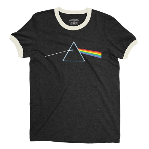 Pink Floyd Dark Side of the Moon Ringer T-Shirt - ringerblackcreamtrim