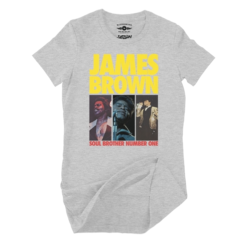 James Brown Soul Brother #1 Collage Ladies T Shirt - Relaxed Fit - ladiesathleticheather