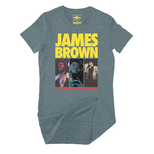 James Brown Soul Brother #1 Collage Ladies T Shirt - Relaxed Fit - ladiesdeepteal