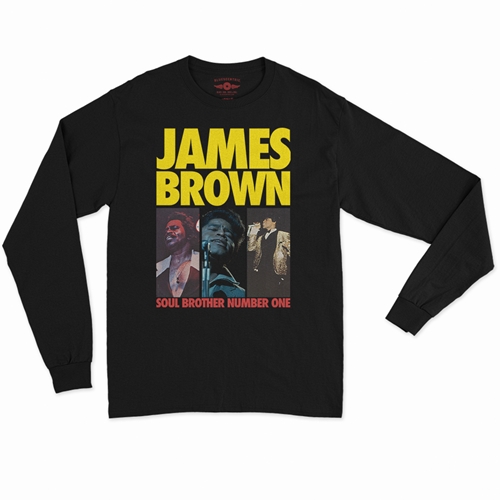 James Brown Soul Brother #1 Collage Long Sleeve T-Shirt - longsleeveblack