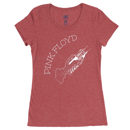 Pink Floyd Have A Cigar Handshake Ladies T Shirt - Relaxed Fit - ladiesheatherred