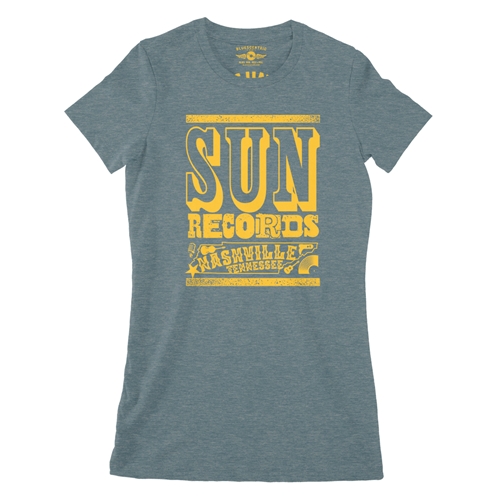 Sun Records Nashville Ladies T Shirt - Relaxed Fit - ladiesheatherdeepteal