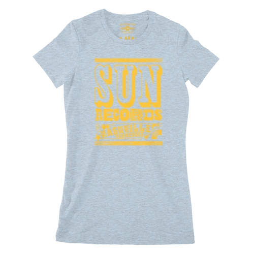 Sun Records Nashville Ladies T Shirt - Relaxed Fit - ladiesheatherprismblue