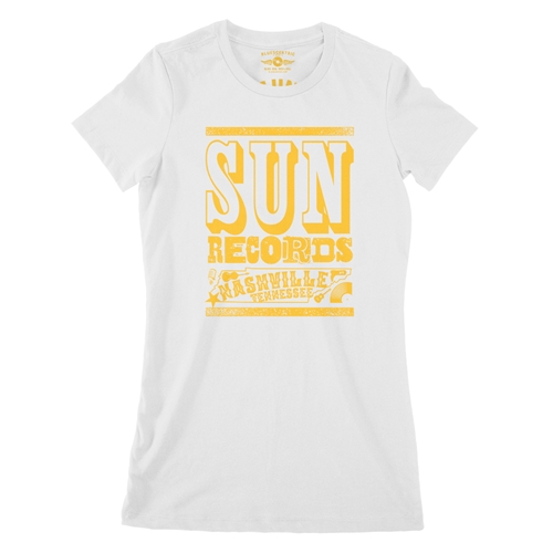 Sun Records Nashville Ladies T Shirt - Relaxed Fit - ladieswhite