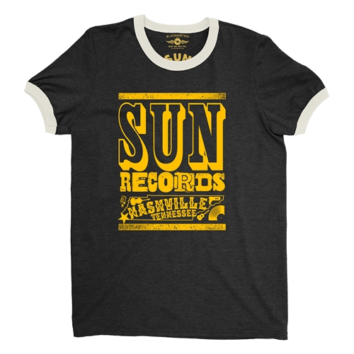 Sun Records Nashville Ringer T-Shirt - ringerblackcreamtrim