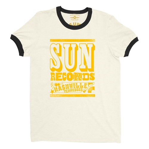 Sun Records Nashville Ringer T-Shirt - ringernaturalblacktrim