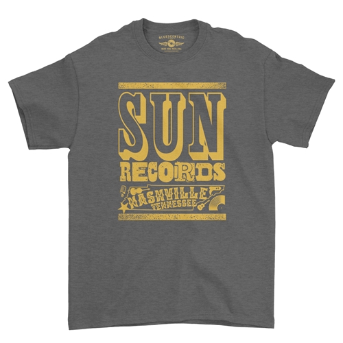 Sun Records Nashville T-Shirt - Classic Heavy Cotton - classicheathergrey