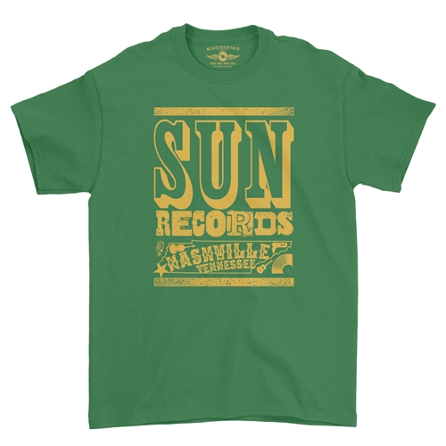 Sun Records Nashville T-Shirt - Classic Heavy Cotton - classickellygreen