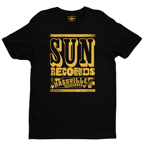 Sun Records Nashville T-Shirt - Lightweight Vintage Style - vintageblack