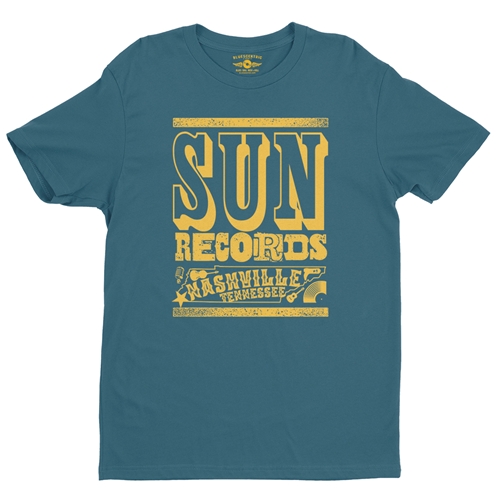 Sun Records Nashville T-Shirt - Lightweight Vintage Style - vintagedeepteal