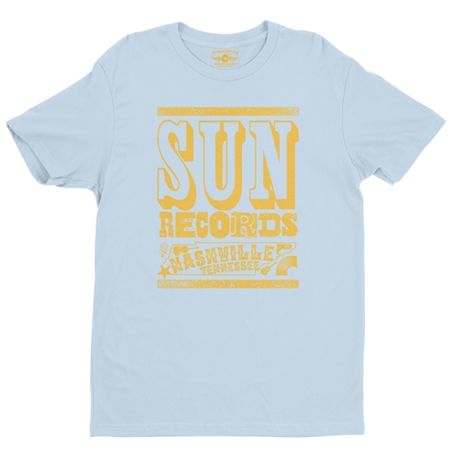 Sun Records Nashville T-Shirt - Lightweight Vintage Style - vintagethrowbackblue