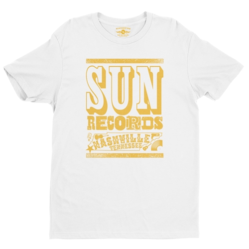 Sun Records Nashville T-Shirt - Lightweight Vintage Style - vintagewhite